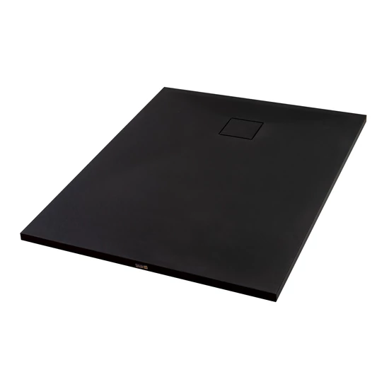 Cagliari || Black 80x100x2,6 cm szögletes, SMC zuhanytálca szifonnal