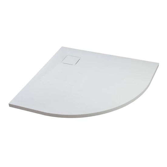 Cagliari || White 80x80x2,6 cm íves, SMC zuhanytálca szifonnal