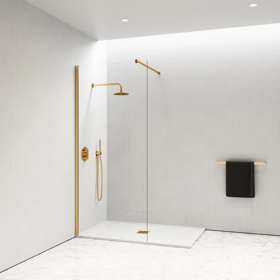 Walk-in Gold zuhanyfal 90, 200cm, 8mm