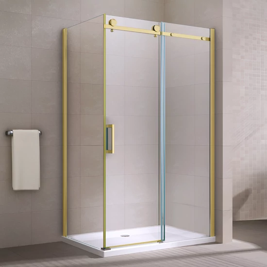 Milano || Duo Gold zuhanykabin 100x100, 195cm, 8mm, NANO