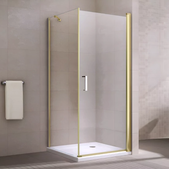 Rubio || Gold zuhanykabin 80x80, 195cm, 6mm, NANO