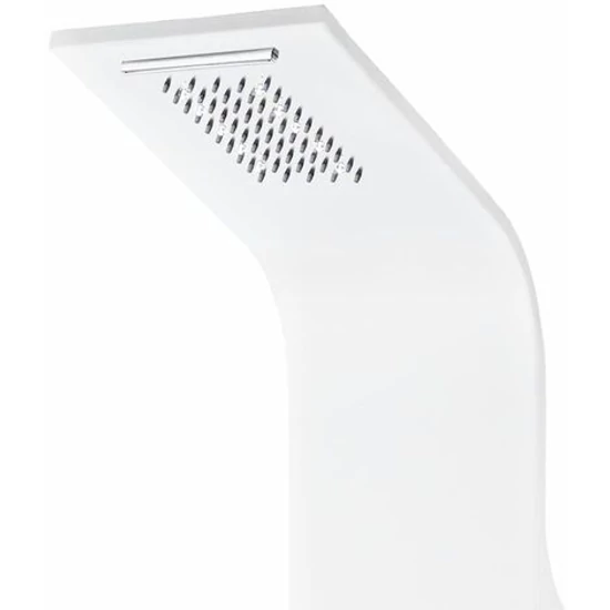 Verona || White termosztátos zuhanypanel, rozsdamentes acél, LED