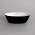 OVAL || szabadon álló fürdőkád, fekete-fehér, 170x80x58 cm