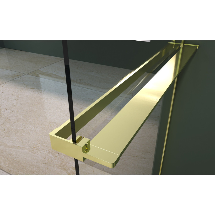 Rochelle || Gold zuhanypolc és törölközőtartó zuhanyfalhoz, 140 cm