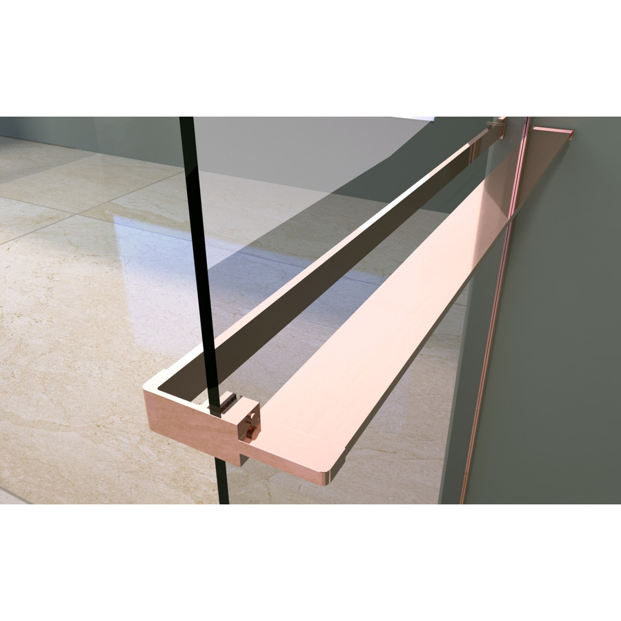 Rochelle || Rose Gold zuhanypolc és törölközőtartó zuhanyfalhoz,  140 cm