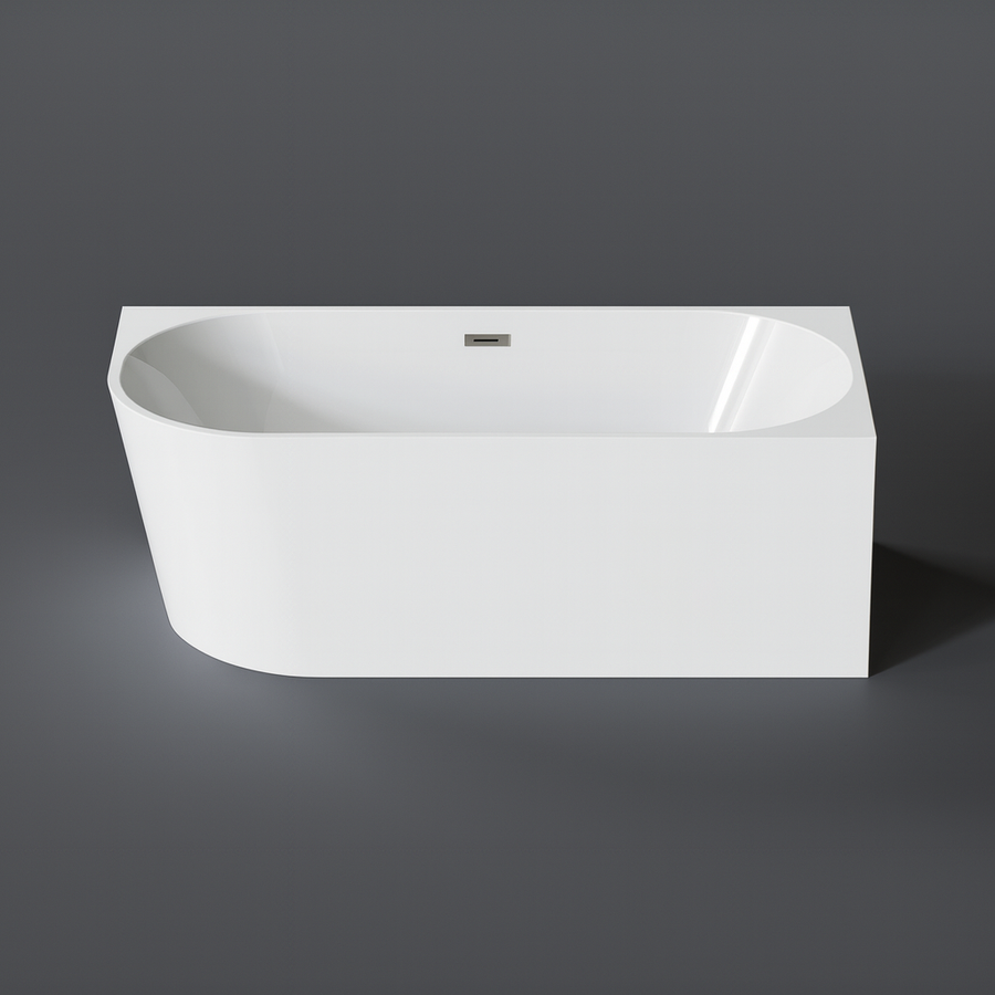 CORNER || félszabadon álló fürdőkád, sarokba, jobbos, fehér, 150x75x58 cm