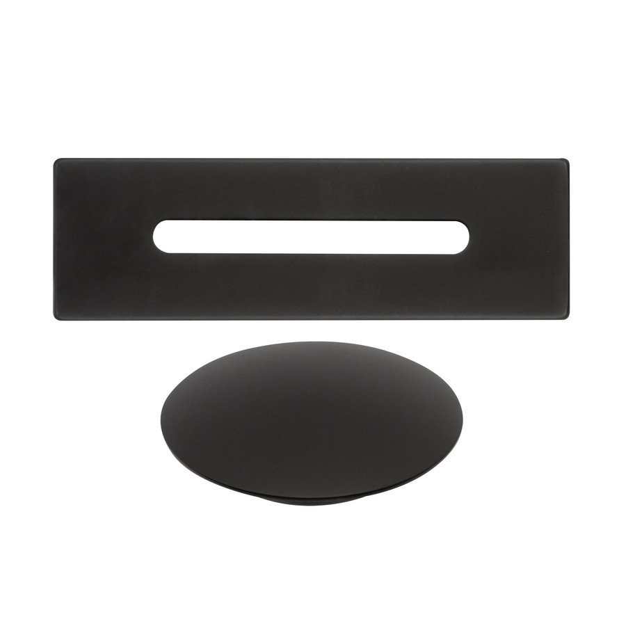 Acél || túlfolyó- és lefolyó takaró szett szabadon álló kádhoz, black