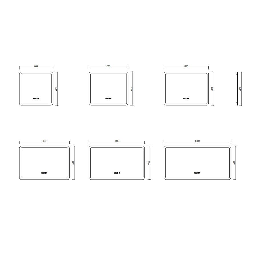 Marseille || LED tükör 60 cm