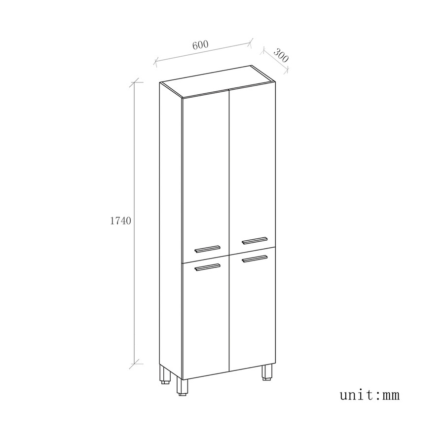 NORMANDIA 60 || Sonoma,  fürdőszoba szekrény, szennyestartóval, tárolóval és polcokkal