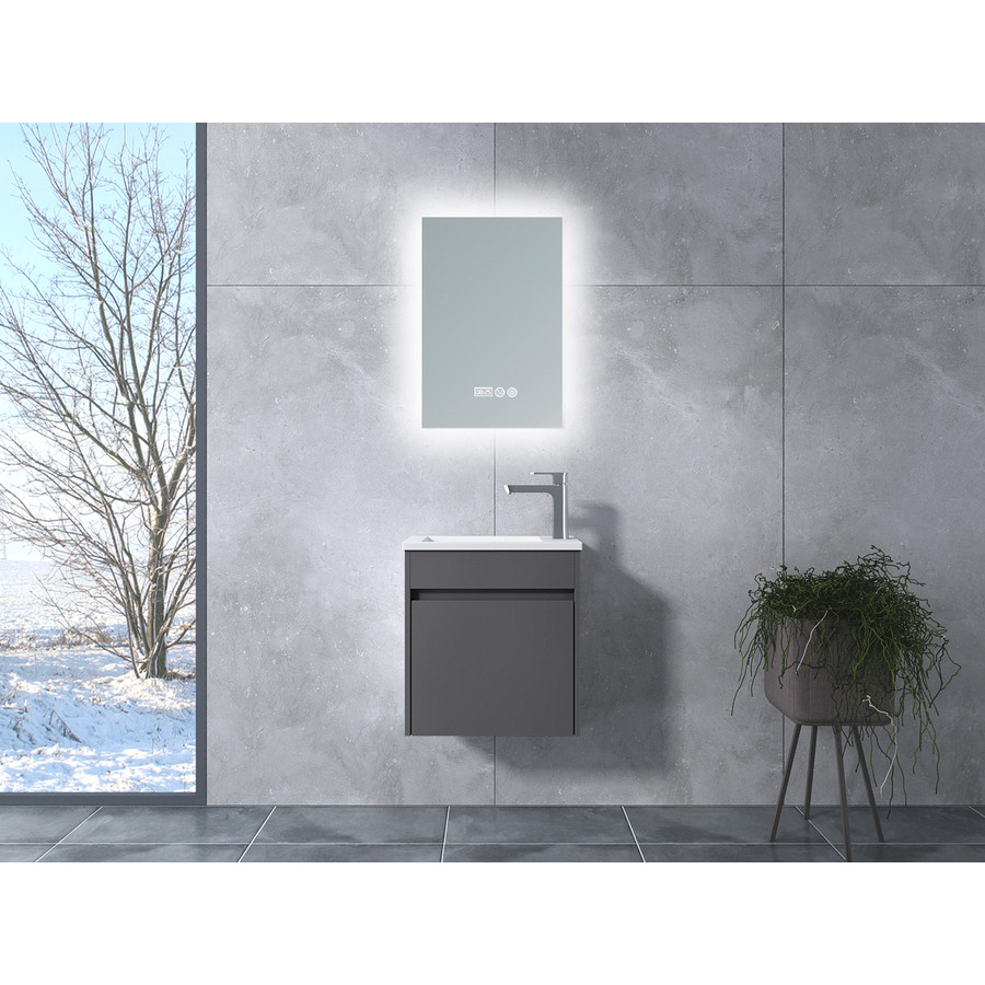 Zamora || Matt antracit szürke, fürdőszoba szekrény