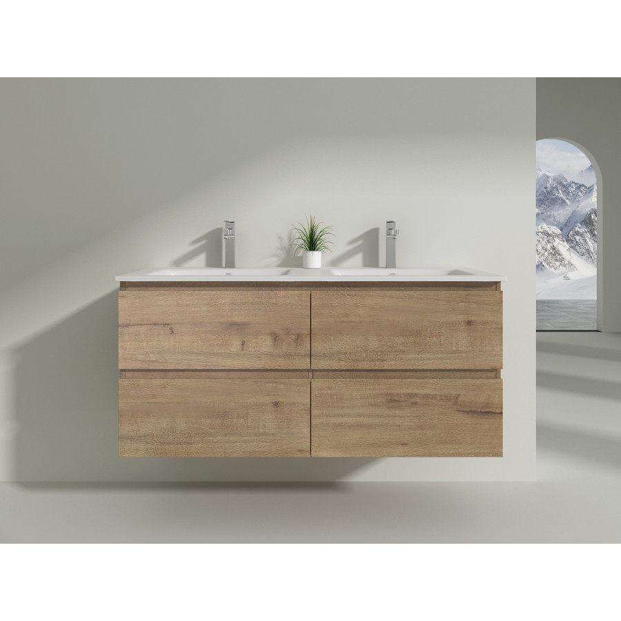 Dijon || Sonoma fürdőszoba szekrény mosdóval 120cm