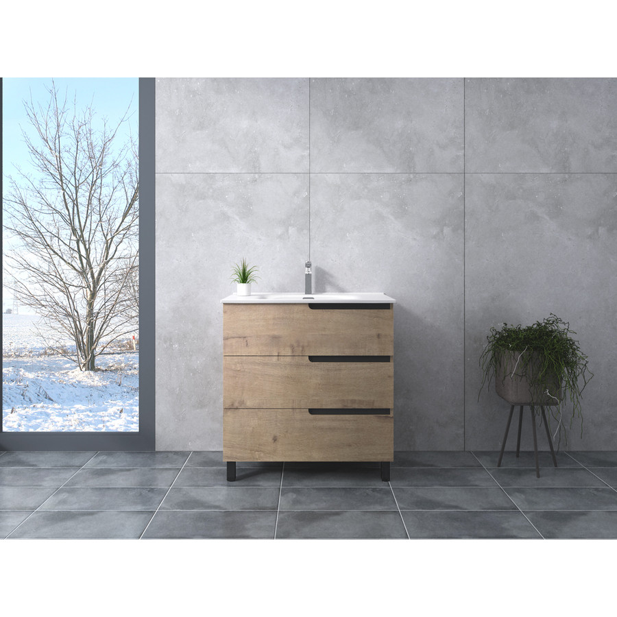 Torino || Sonoma fürdőszoba szekrény mosdóval 60cm