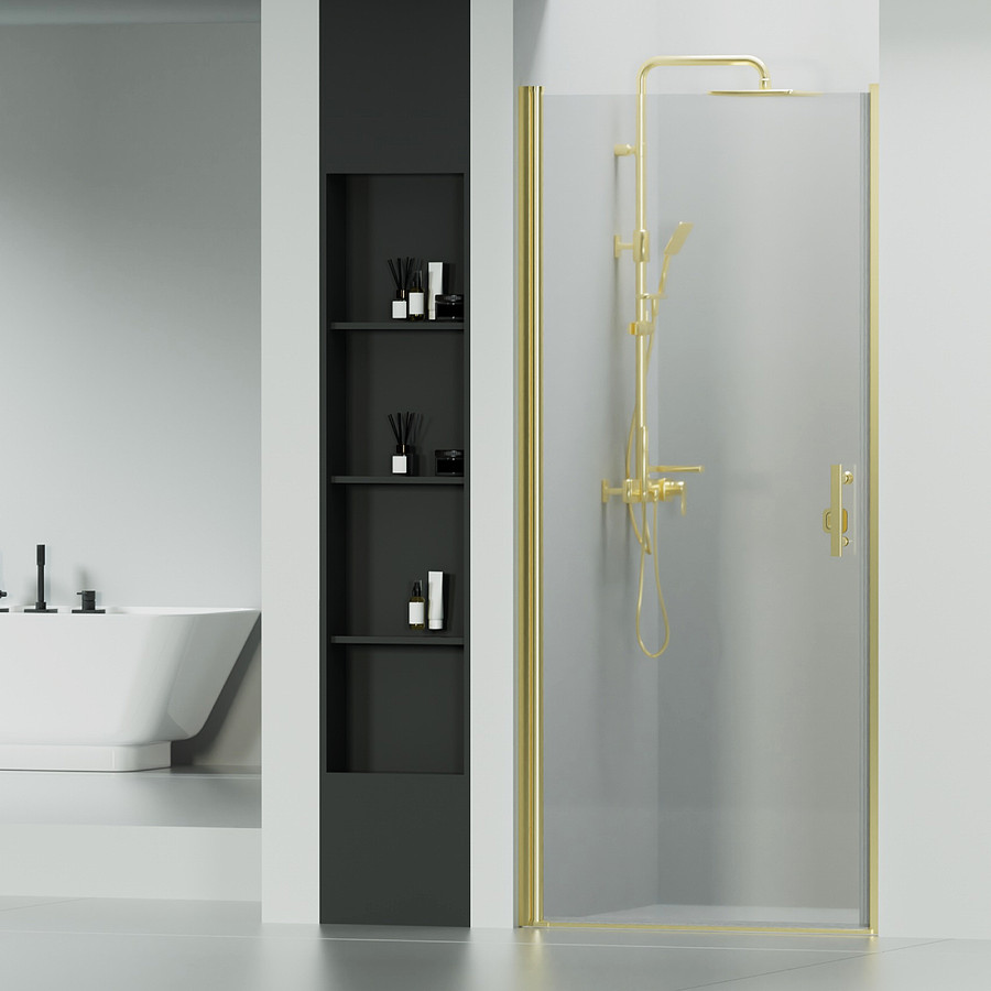Madeira || Gold 80 nyíló zuhanyajtó, 190cm, 6mm, NANO