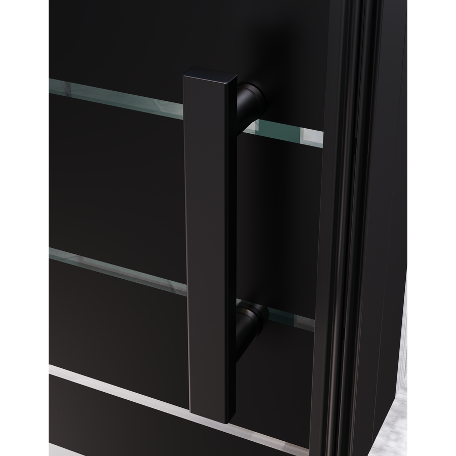 Madeira || Black Pattern 80 nyíló zuhanyajtó, 190cm, 6mm, NANO