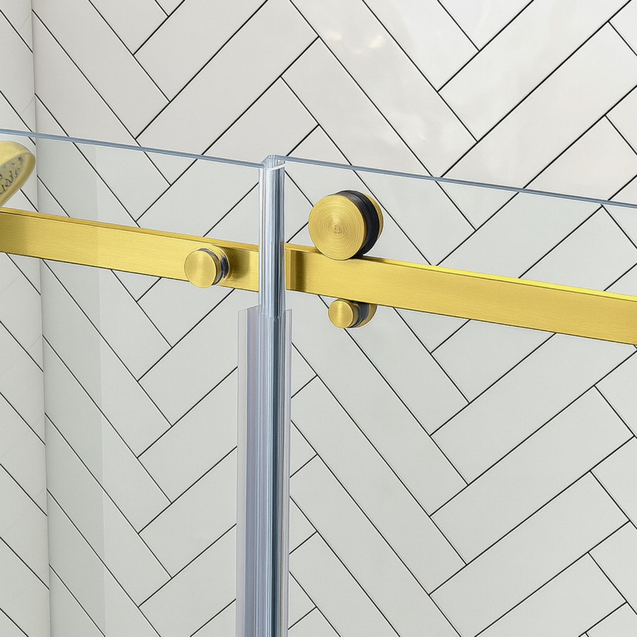 Milano || Gold toló zuhanyajtó, 120x195cm, 8mm, NANO