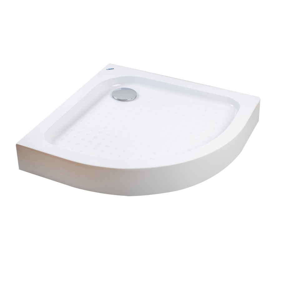 Almagro || 80x80x13,5 cm íves, akril zuhanytálca szifonnal