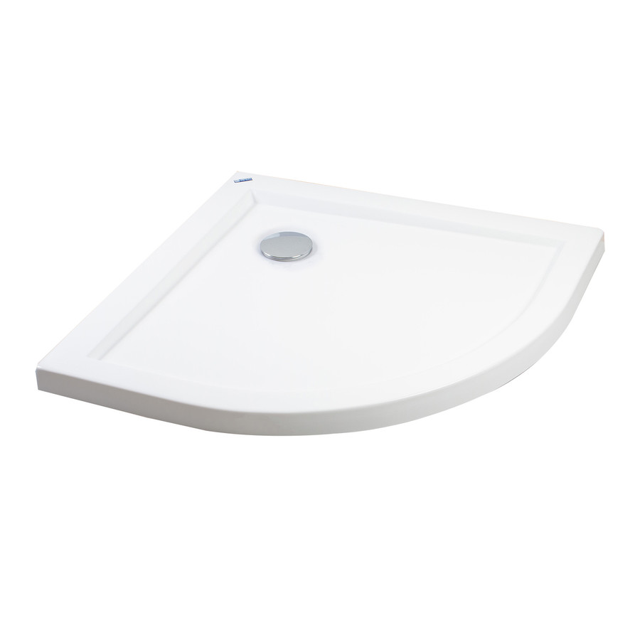 Coria || 80x80x5 cm íves, akril zuhanytálca szifonnal