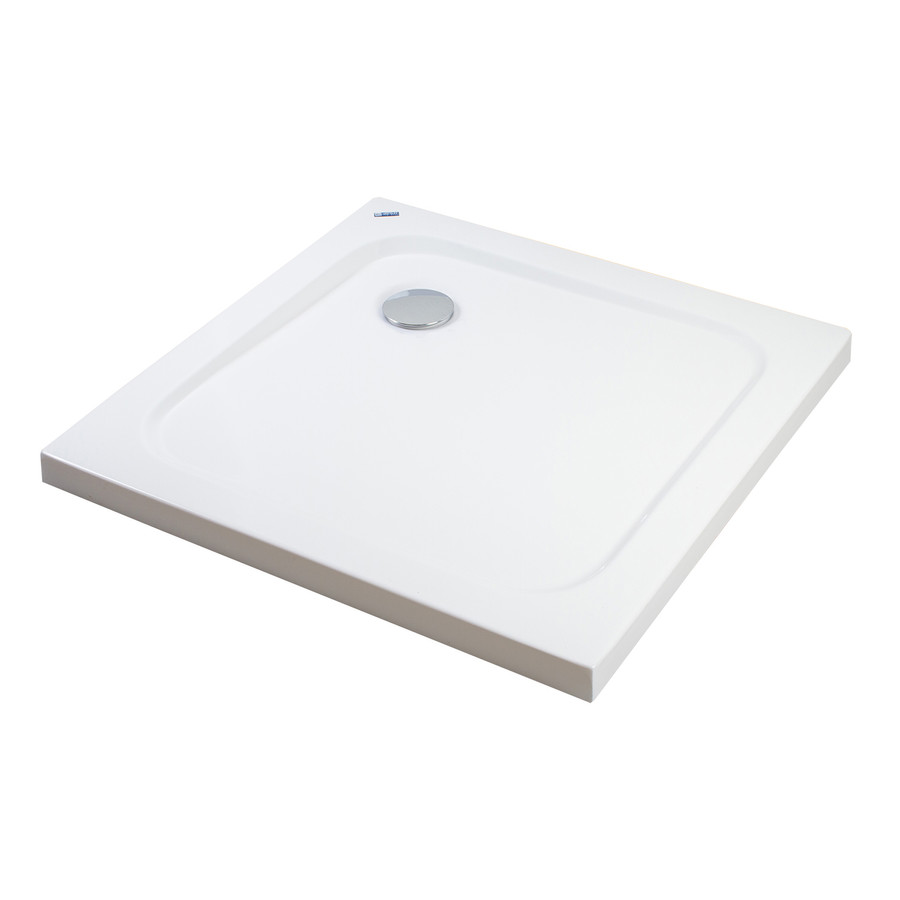 Coria || 80x80x5 cm szögletes, akril zuhanytálca szifonnal