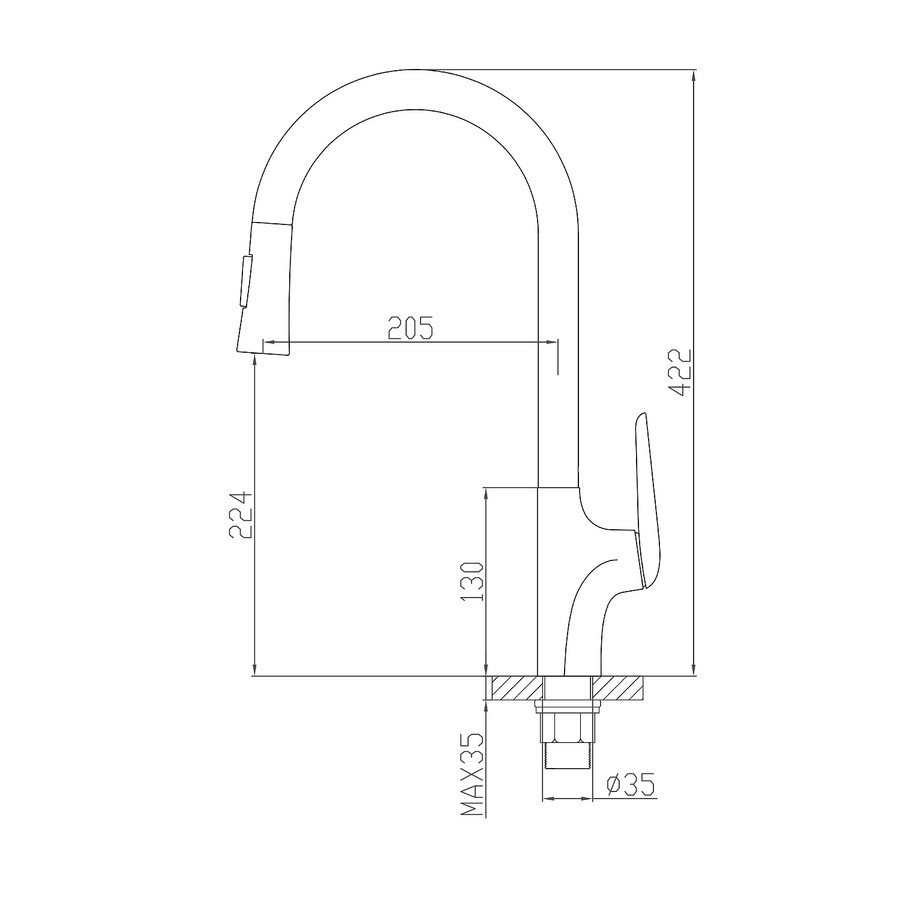 Ibiza || kihúzható konyhai csaptelep