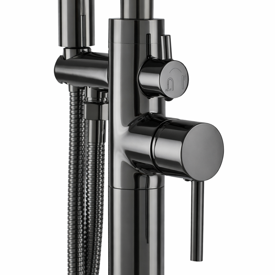 Korfu || Gun Grey szabadon álló kádtöltő csaptelep