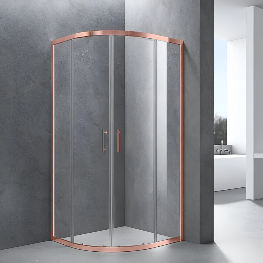 Murcia || Rose Gold íves zuhanykabin 80x80, 190cm, 6mm, NANO