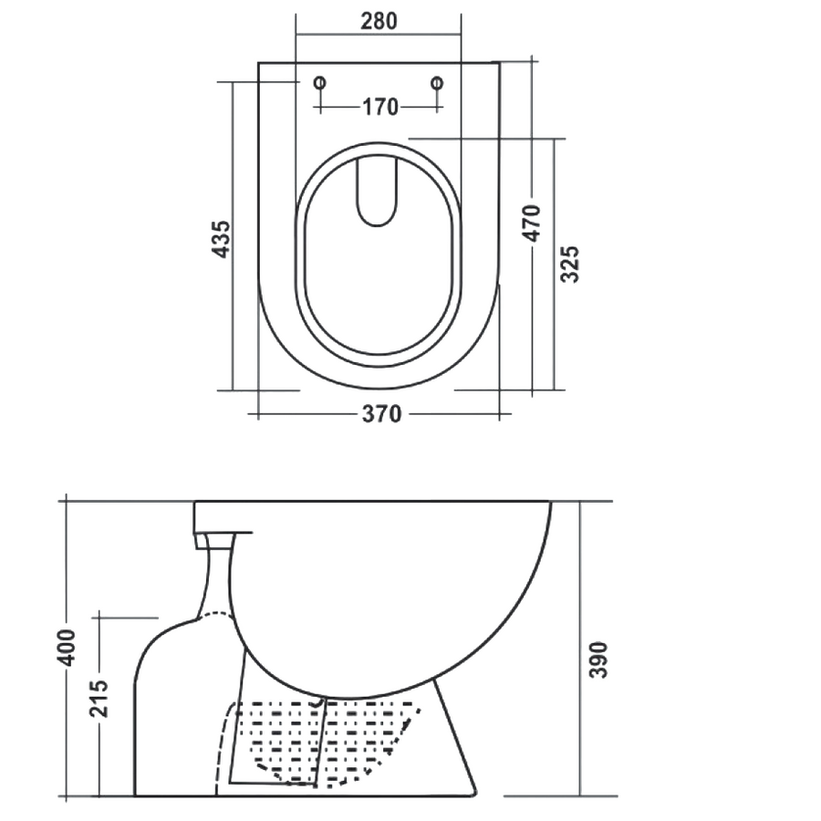 EUROPA || mélyöblítéses WC csésze ülőkével, kerámia, fehér, alsó kifolyású