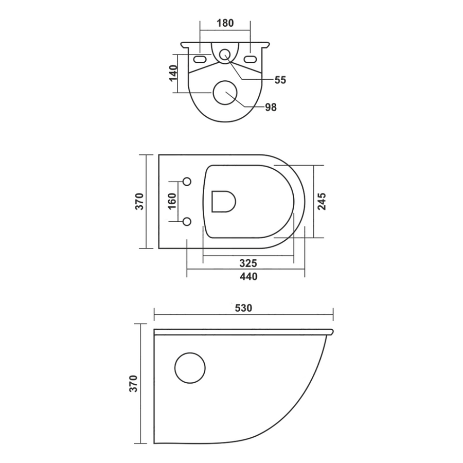 FRANKFURT || fali, mélyöblítéses WC csésze slim wc ülőkével, kerámia, fehér