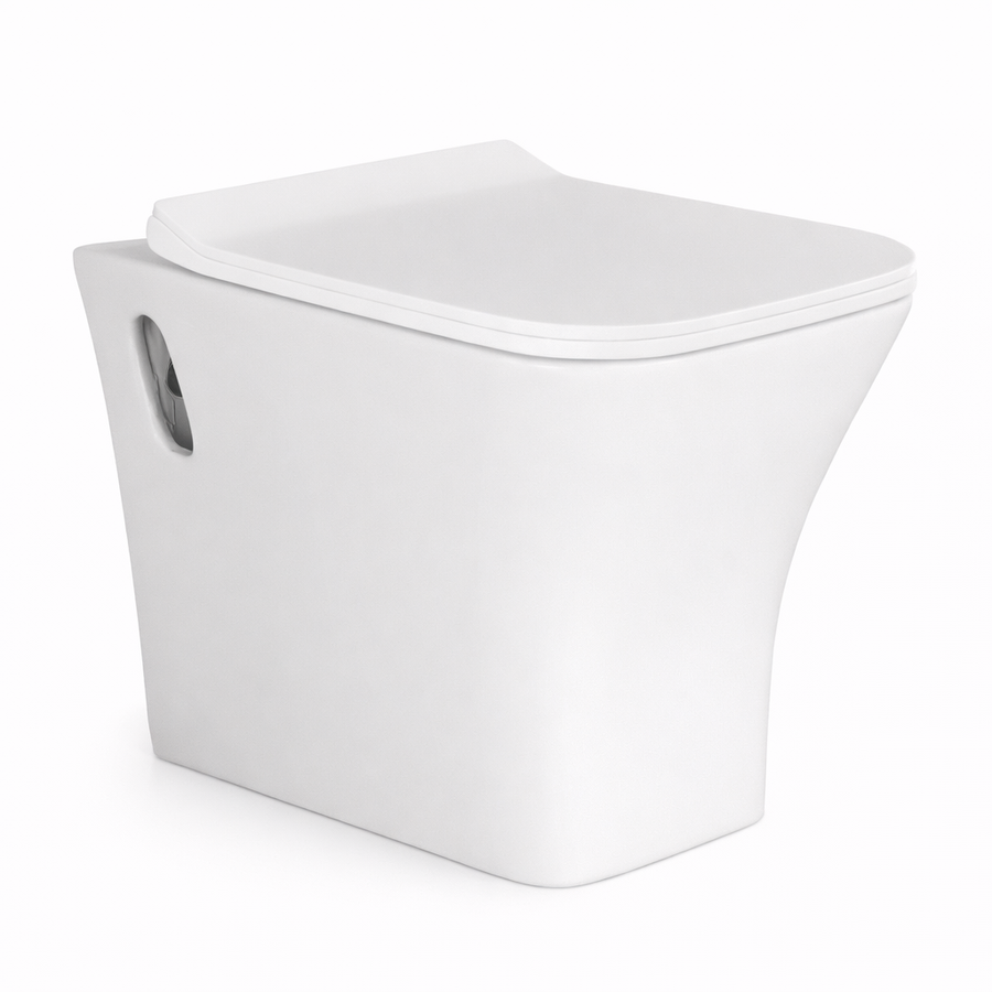 OSLO || fali, mélyöblítéses WC csésze slim wc ülőkével, kerámia, fehér