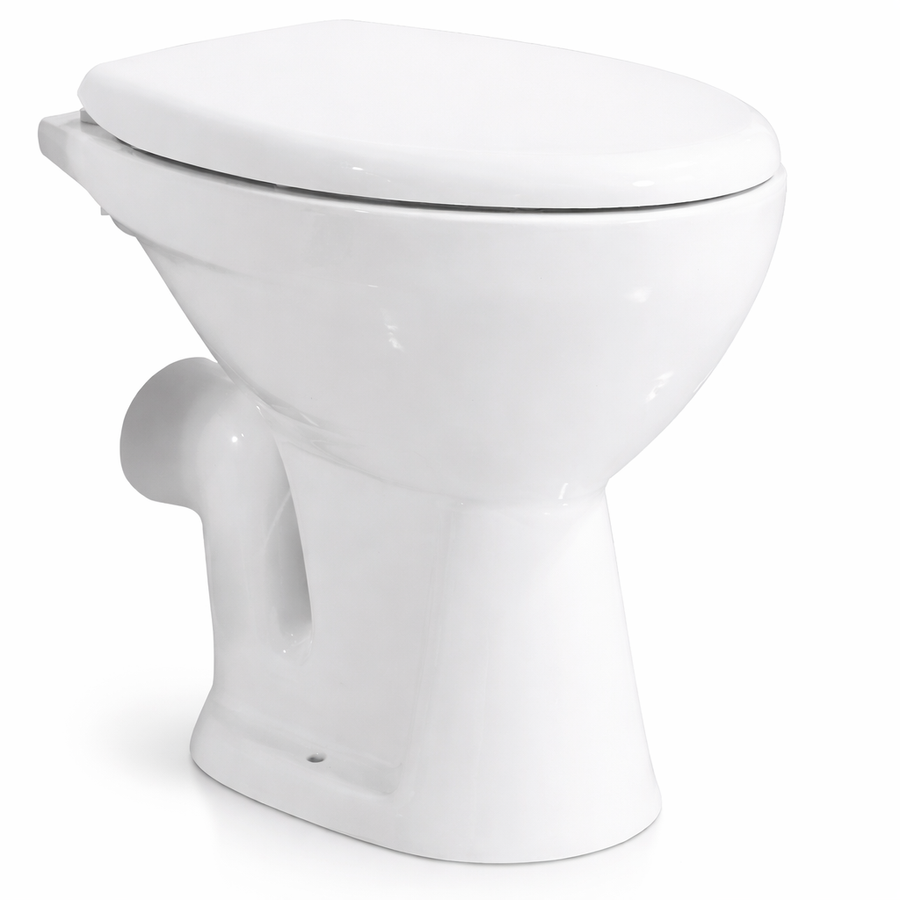 CORI || mélyöblítéses WC csésze ülőkével, kerámia, fehér, hátsó kifolyású