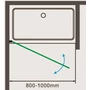 Kép 3/5 - Madeira || 80 nyíló zuhanyajtó, 190cm, 6mm, NANO