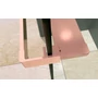 Kép 2/7 - Rochelle || Rose Gold zuhanypolc és törölközőtartó zuhanyfalhoz,  140 cm