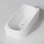 Kép 2/4 - CORNER félszabadon álló fürdőkád, sarokba, jobbos, fehér, 150x75x58 cm