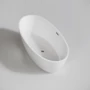 Kép 2/4 - OVAL szabadon álló fürdőkád, fehér, 155x80x58 cm
