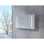 Kép 1/3 - Vicenza || White háromajtós, tükrös szekrény, LED világítással 100 cm