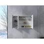 Kép 2/3 - Vicenza || White háromajtós, tükrös szekrény, LED világítással 100 cm