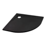 Kép 2/11 - Cagliari Black 80x80x2,6 cm íves, SMC zuhanytálca szifonnal