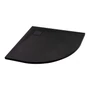 Kép 1/11 - Cagliari || Black 80x80x2,6 cm íves, SMC zuhanytálca szifonnal