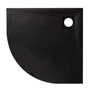 Kép 3/11 - Cagliari Black 80x80x2,6 cm íves, SMC zuhanytálca szifonnal