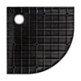 Kép 5/11 - Cagliari || Black 80x80x2,6 cm íves, SMC zuhanytálca szifonnal