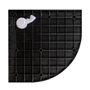 Kép 6/11 - Cagliari Black 80x80x2,6 cm íves, SMC zuhanytálca szifonnal