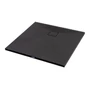Kép 1/11 - Cagliari Black 80x80x2,6 cm szögletes, SMC zuhanytálca szifonnal