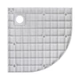 Kép 5/11 - Cagliari White 80x80x2,6 cm íves, SMC zuhanytálca szifonnal