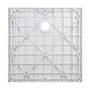 Kép 5/12 - Cagliari White 80x80x2,6 cm szögletes, SMC zuhanytálca szifonnal