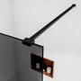 Kép 2/5 - Walk-in || Black zuhanyfal, füstüveggel 80, 200cm, 8mm, NANO