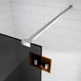 Kép 2/5 - Walk-in || Chrome zuhanyfal, füstüveggel 80, 200cm, 8mm, NANO