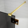 Kép 2/5 - Walk-in || Gold zuhanyfal, füstüveggel 80, 200cm, 8mm, NANO