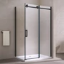 Kép 1/4 - Milano || Duo Black zuhanykabin 80x120, 195cm, 8mm, NANO