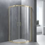 Kép 1/7 - Murcia || Gold íves zuhanykabin 80x80, 190cm, 6mm, NANO
