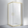 Kép 1/8 - Motril || Gold zuhanykabin 80x80 190cm, 6mm, NANO