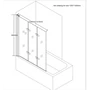 Kép 4/4 - Triad 6mm, 120x140 kádparaván, 3 részes, összehajtható, nano nélkül